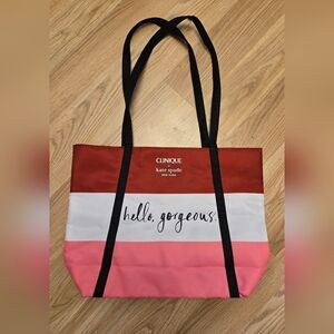 Kate Spade Clinique Red and Pink Tote Bag